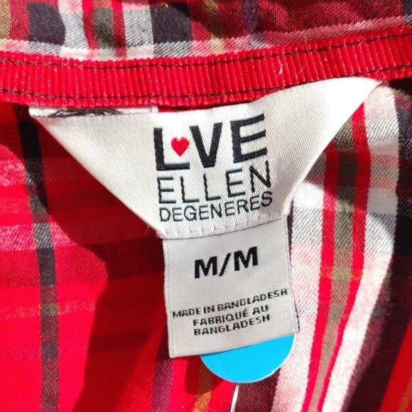FALL PLAID Button Up Shirt Women's Medium LOVE ELLEN BNWT - Picture 10 of 12